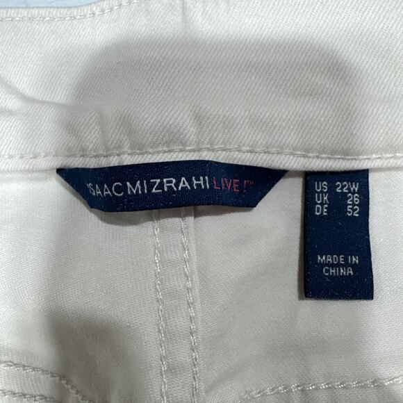 Isaac Mizrahi Live Women’s Plus 22W Stretch Ankle Pants Beige Pull On A590036 - Picture 3 of 12